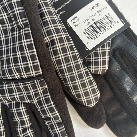 Isotoner Active Smartouch Plaid Fleece Lined Winter Gloves Womens M/L Outdoor - Picture 3 of 7